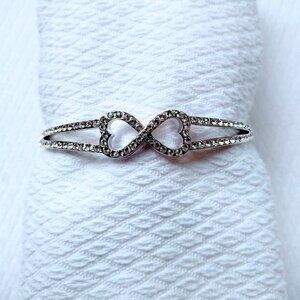 Infinity Heart Rhinestone Bracelet
